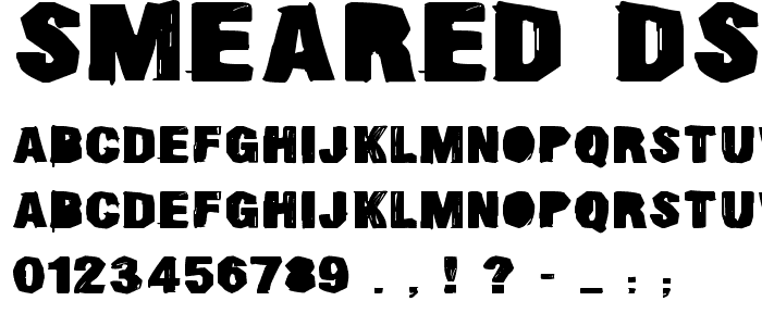 Smeared DSG font